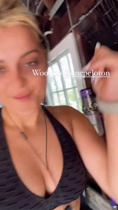 workout & tongue out