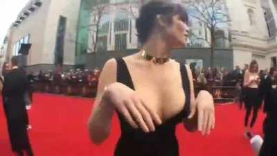 Gemma Arterton and her Amazing Rack. Want to Suck on her Tits Really Hard, Never Letting go. Camera Person Knew what they Were Doing.