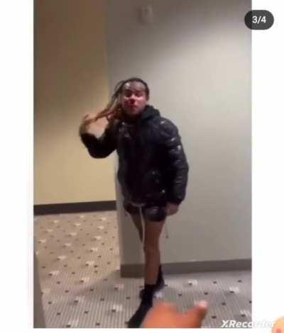 6ix9ine get stomped in the gym