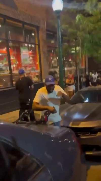 girls were fighting and a cop saw them bro pepper sprayed them and walked like nothing happned LOL💀