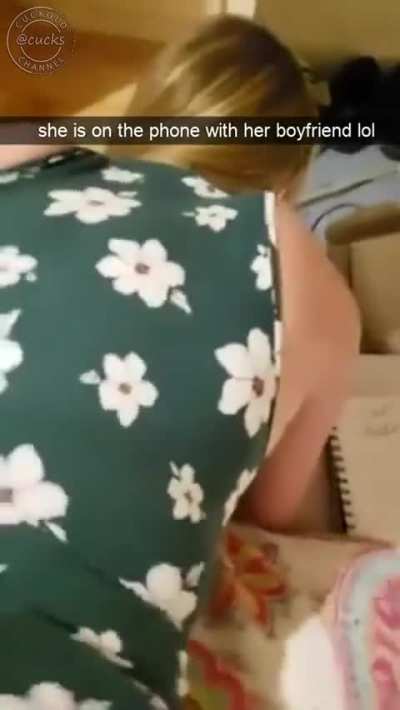 On the Phone With Her Bf