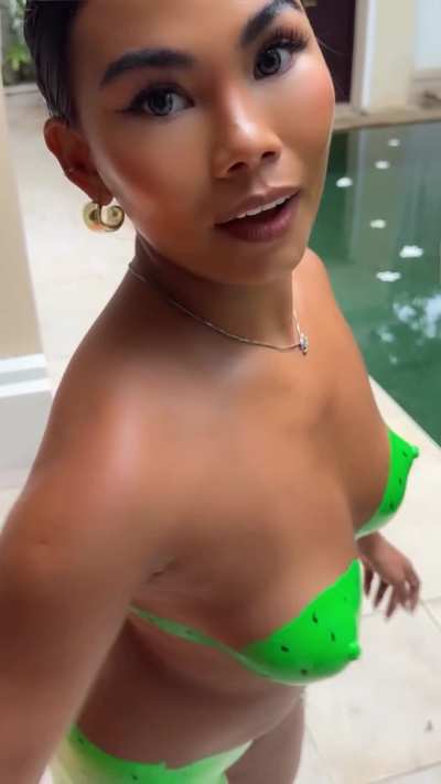 Body paint bikini challenge