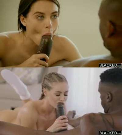 Lana Rhoades & Nicole Aniston Blowjob