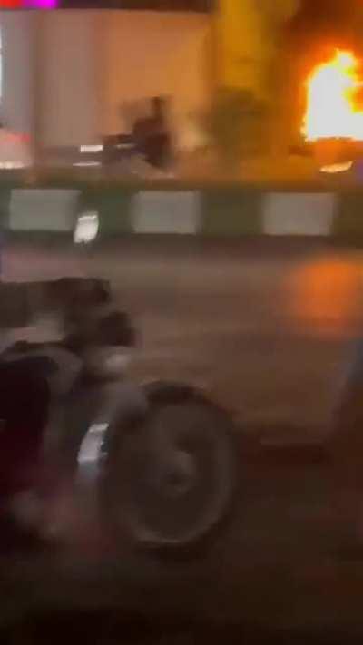 Khuzestan, Iran is going off right now! Shots being fired at people in the open!