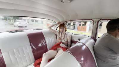 We hired an vintage taxi just to do this flashing