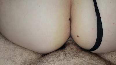 He loves to cum in me while I'm riding him with my fat ass!