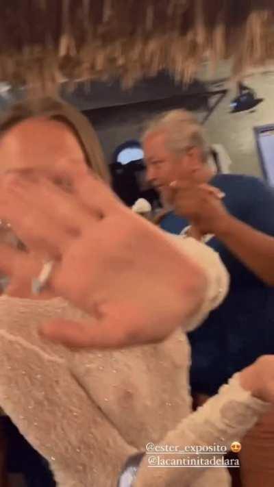 Ester Expósito in see-through top