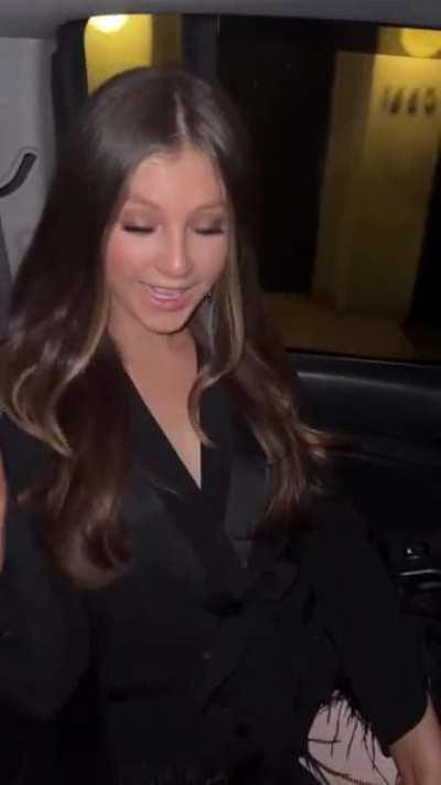 Emma looking good in that green outfit