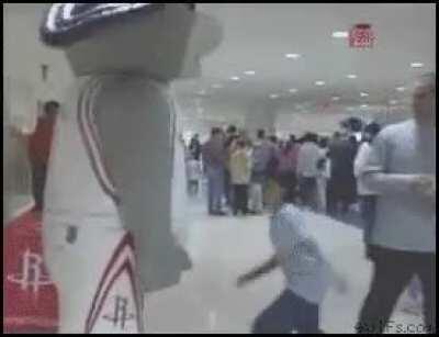 Scaring people walking by