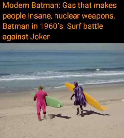 Plot: The Joker has a new, ambitious plan; to become a surfing champion of the world.