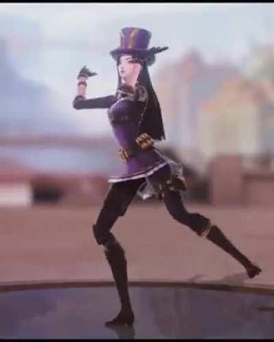 Caitlyn in episode 9 of Arcane when she sends Markus to jail, becomes the new sheriff, inherits all her parents money after they both died in a tragic hextech accident and Vi is her new girlfriend 😩😍