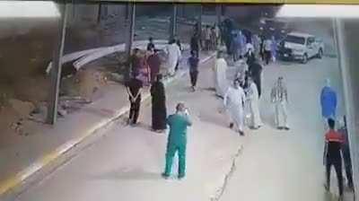 Mob beating a doctor after their relative died of coronavirus