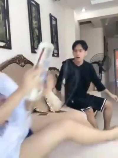 electrocution; easily stoped with a rib kick and a broom