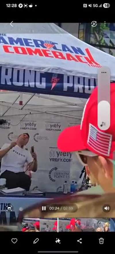 Charlie Kirk shot in neck at Utah Valley University.