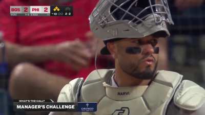 [Highlight] The Phillies walk off the Red Sox on catchers interference!