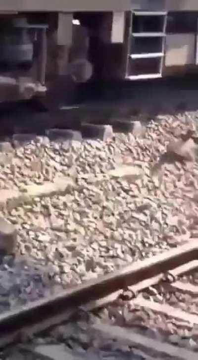 India A young man named Ravi boarded the Chhattisgarh Express and caught the OHE cable at Durg station in Chhattisgarh. Thereafter, there was a loud explosion and the young man fell on the train compartment. Some people standing there recorded this incide