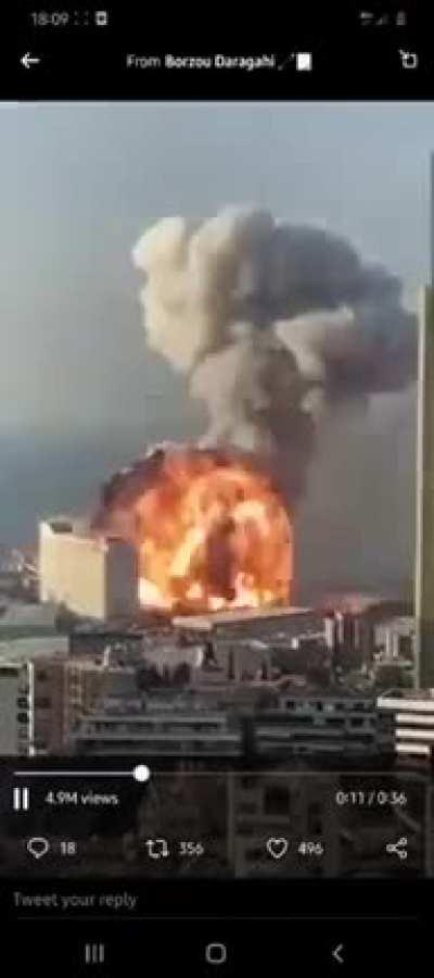 Another view from the explosion in Beirut 4/8/2020