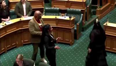 New Zealand’s Parliament proposed a bill to redefine the Treaty of Waitangi, claiming it is racist and gives preferential treatment to Maoris. In response Māori MP's tore up the bill and performed the Haka