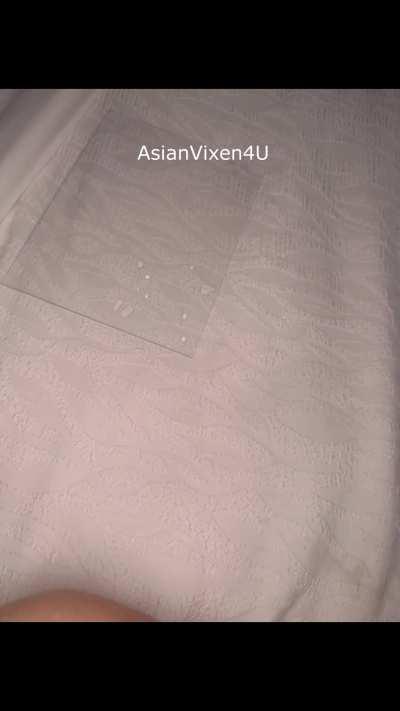 Showing how far my squirt blasted after I finished a scene