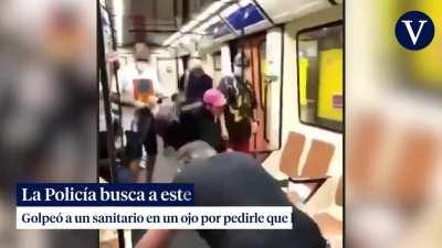 Healthcare worker gets punched in the eye for asking someone to put on a mask in Madrid's subway. He is now blind in the eye that was hit