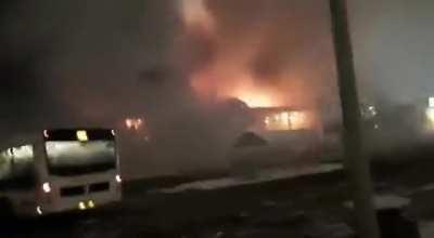 Moment of explosion in a Russian shopping mall. December 8, 2022.