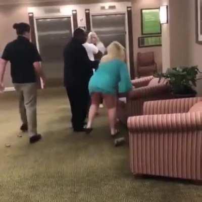 Woman takes a quick beatdown