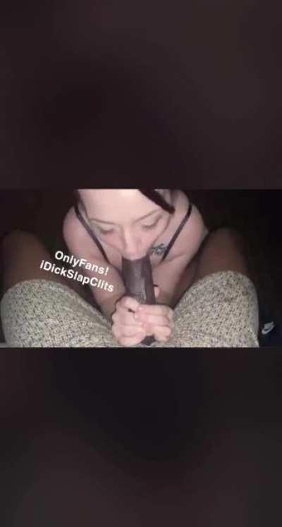 FOLLOW MY ONLYFANS SHE’S A SLOPPY SUCKER!!!