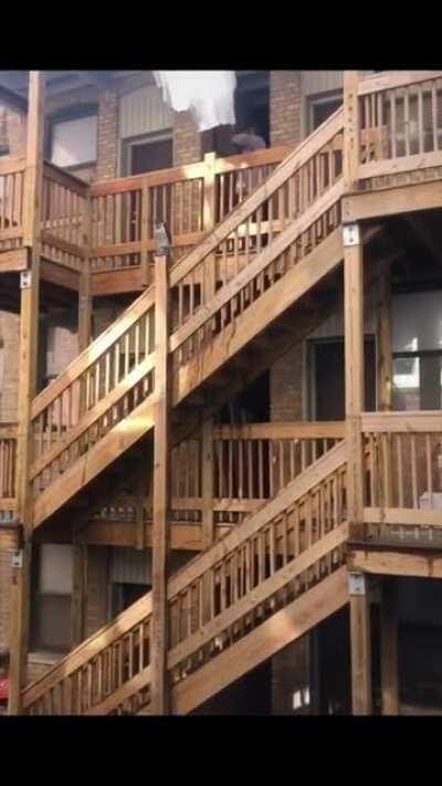 WCGW trying to knock this massive icicle down