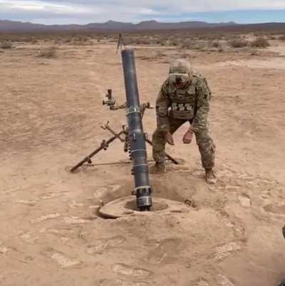 The shockwave from mortar round.