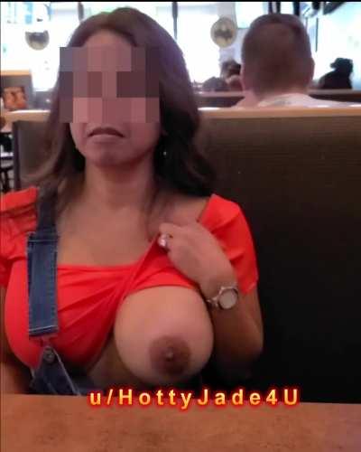 My big boobies at a local diner