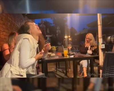 Taking my friends foot worshiping virginity in the pub 🍻