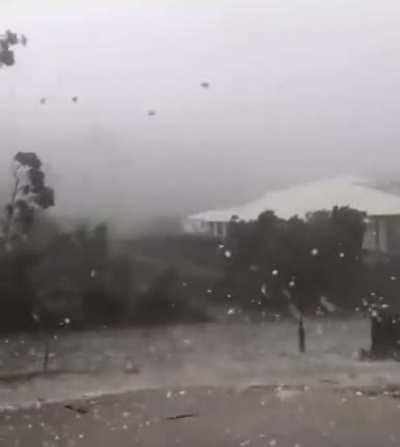 A terrifying hailstorm.