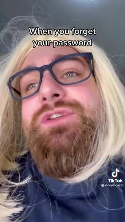 When you forget your password