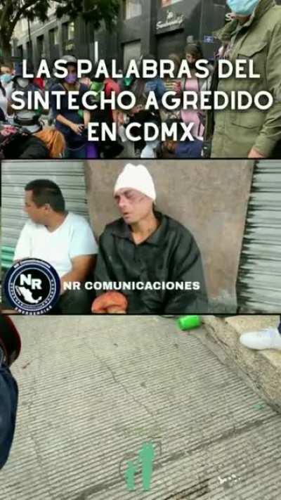 Feminazis cobardes atacando a indigente que solo pasaba por ahí. Ahí tienen su 