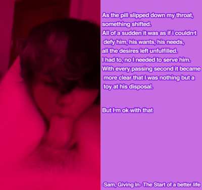 Sam, Giving In- Start of a better life