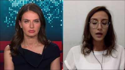 CNN reporter struggles to maintain the usual narrative as she interviews Palestinian writer Mariam Barghouti