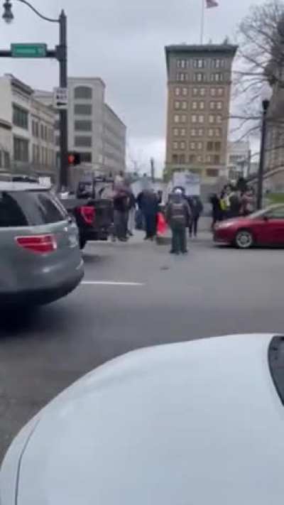 Trump supporter attempted to steal a phone, Lafayette.