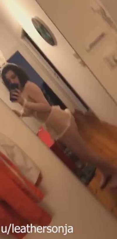 when he came home i was waiting him wearing this and sitting on my knees