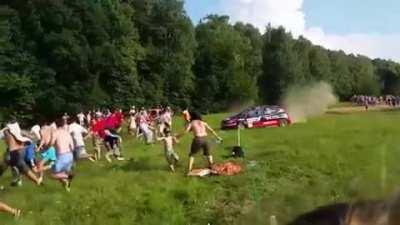 A car, and lots of dads