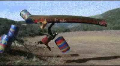 Taking your canoe off a rad jump