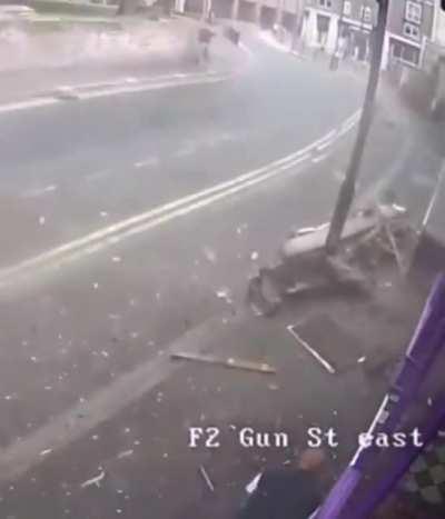 Man gets hit by bus & continues on with his day…