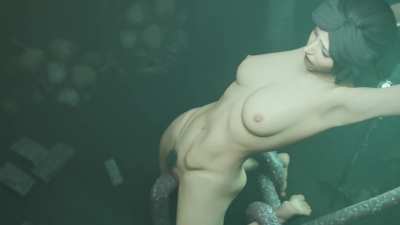 Lara Croft gets double penetration by huge tentacles (zlodey)