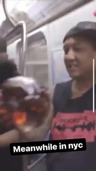 Meanwhile on NYC 's subway