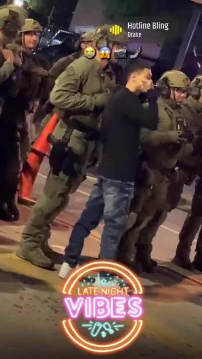 Man flexes and Takes Photo with SWAT after Nuggets Championship Celebration #Denver