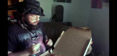 Pizza sweats & lovin it