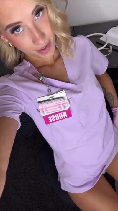 This nurse knows how to administer pleasure