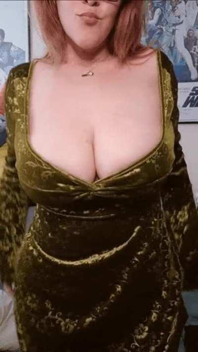 making a few adjustments in my dress