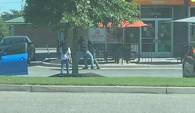 Man pulls shotgun on another man. Fight ensues