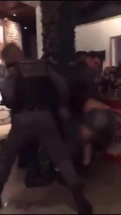 Girl throws drink at Police !!