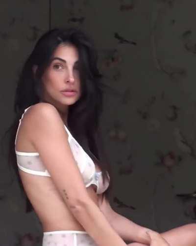 Anna Nooshin in lingerie